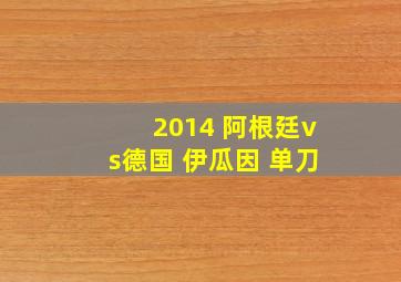 2014 阿根廷vs德国 伊瓜因 单刀